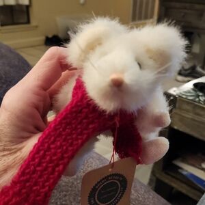 Boyds Bears Plush Mouse with Red Scarf
